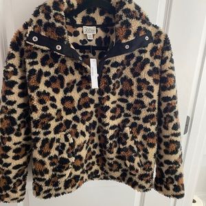 J Crew Vintage Fleece half-snap pullover.